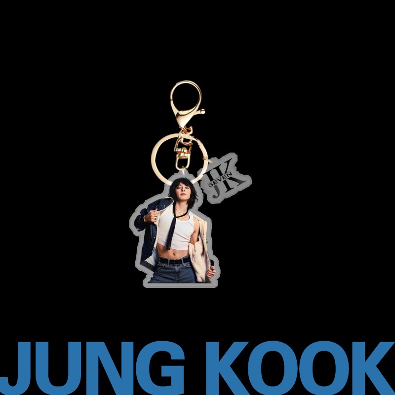 Móc Chìa Khóa acrylic Hình jungkook Nhóm Nhạc kpop Mới