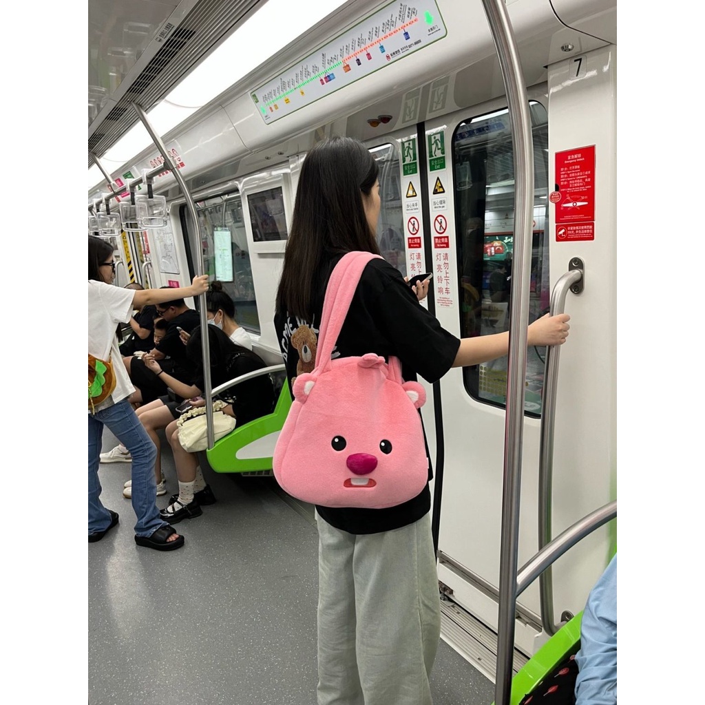 Dễ Thương Túi Xách Nhung Đeo Vai Kích Cỡ Lớn Phong Cách Thời Trang 2023