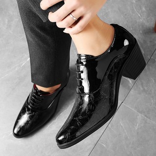 Giày da đế xuồng dày 6cm thời trang lịch lãm cho nam