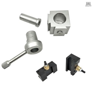 Mini Quick Change Tool Lathe Tool Holder Post Cutter Holder Screw Kit Set Boring Bar Turning Facing Holder Wrench