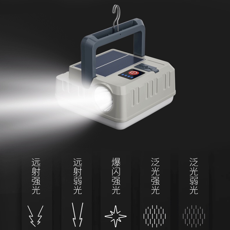 Đèn Pin Năng Lượng Mặt Trời Siêu Sáng Chống Thấm Nước Có Thể Sạc Lại Cho Hoạt Động Ngoài Trời