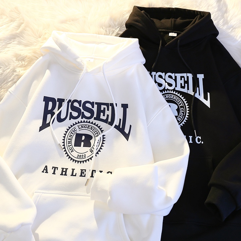 Áo Khoác hoodie Tay Dài In Chữ Thời Trang Đường Phố hip hop Đường Phố Mỹ Dành Cho Nam Cỡ Lớn