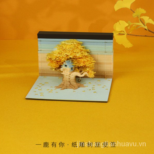 Giấy note Ghi Chú Họa Tiết Ngôi Nhà Cây 3d Sáng Tạo