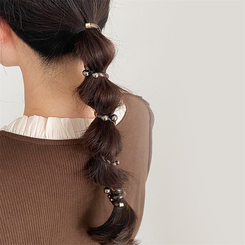 1 Dây Buộc Tóc Lò Xo Cao Su Co Giãn Thiết Kế Trái Tim y2k Cho Nữ