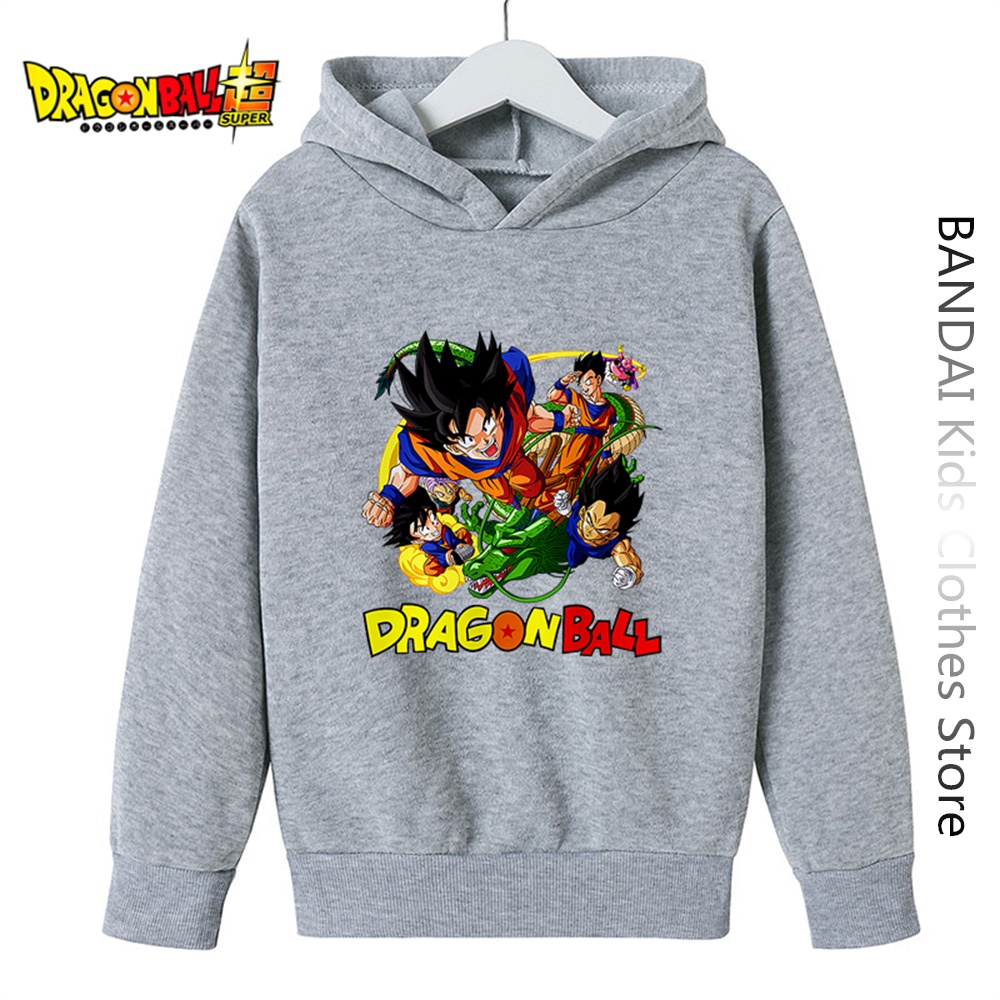 Áo hoodie Tay Dài In Hình goku dragon ball Thời Trang Xuân Thu 2023 Cho Bé Trai 2-12 Tuổi