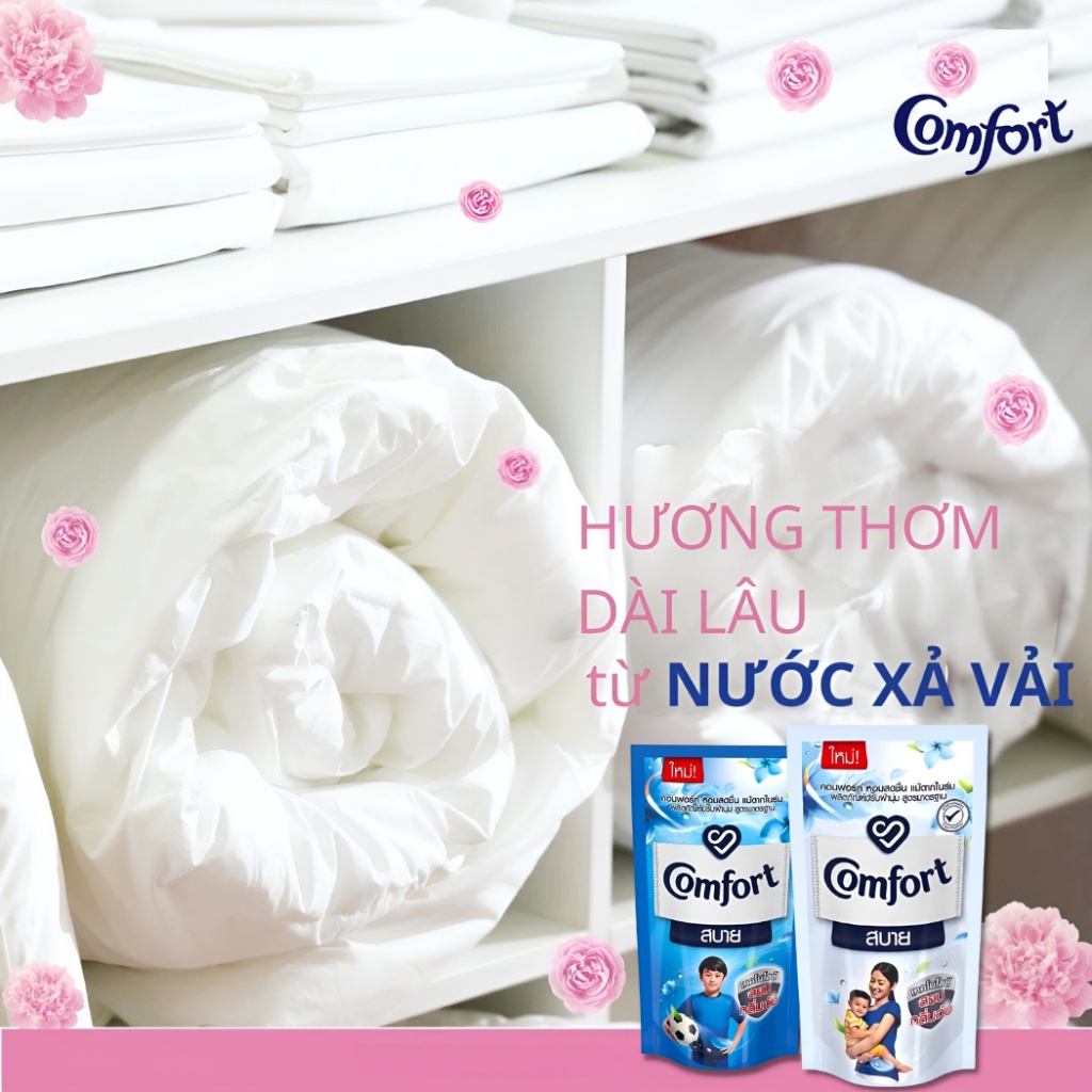 Nước Xả Vải Comfort Thái Lan Quần Áo Thơm Mát Lưu Hương Dài Lâu 500ml