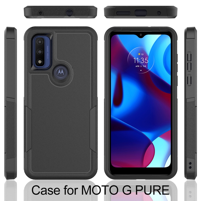 Ốp Điện Thoại tpu + pc Bảo Vệ 360 Độ Cho moto g pure g power g play 2023 g stylus 4g 5g 2021 2022