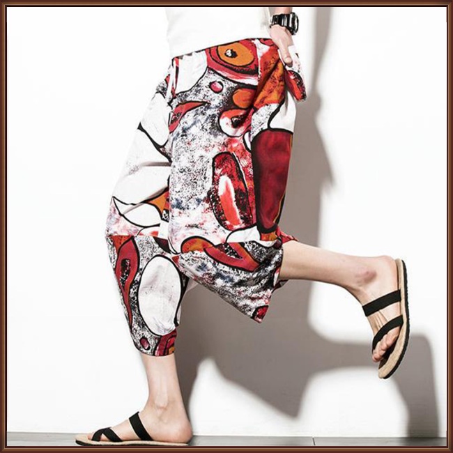 Jaz Quần harem cotton Lanh Mùa Hè Dáng Rộng Kích Thước m-5xl Cho Nam Giới