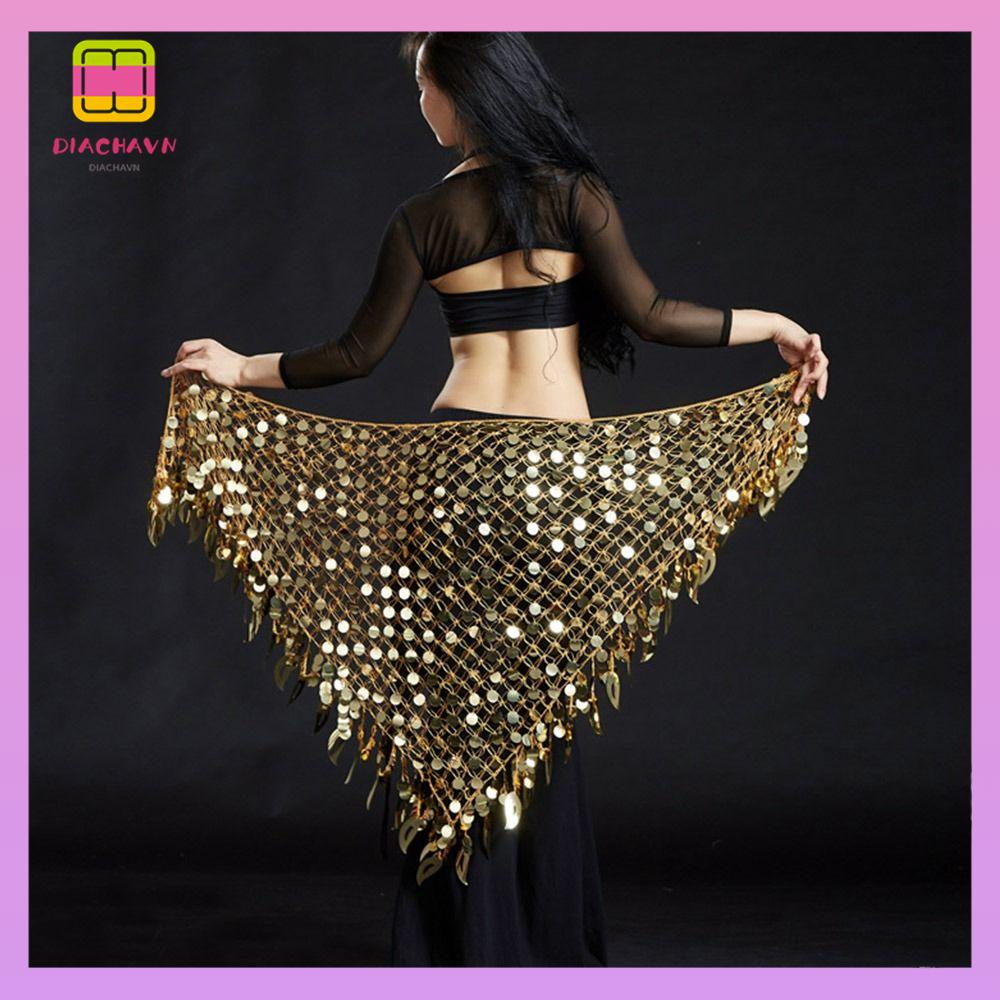 Diachavn belly dance belt sexy tua trình diễn trang phục vũ công váy
