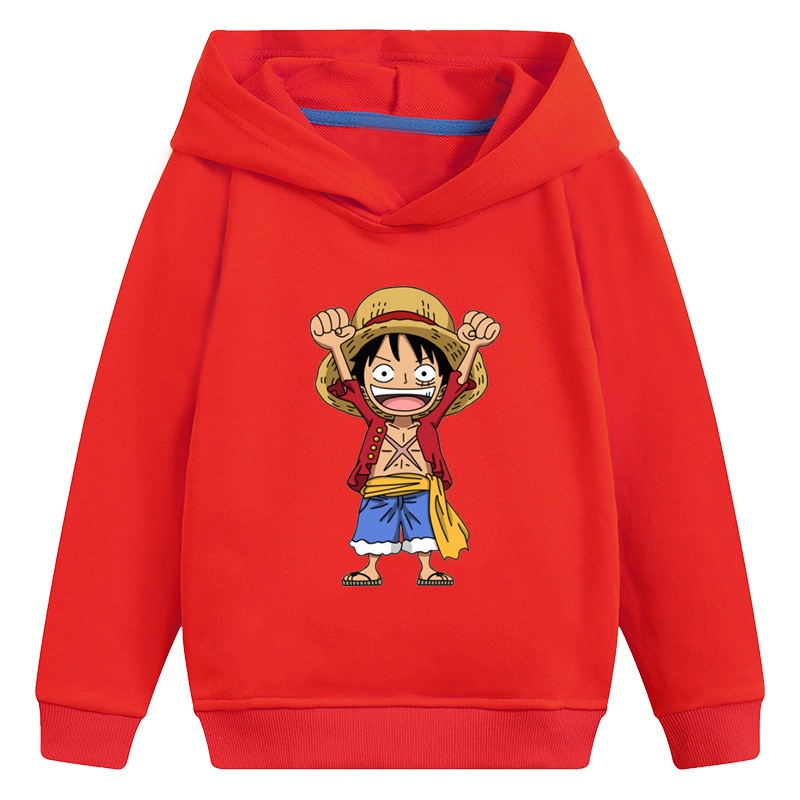 Dễ Thương Áo Hoodie In Hình Nhân Vật luffy Trong Phim Hoạt Hình one piece Dành Cho Các Bé
