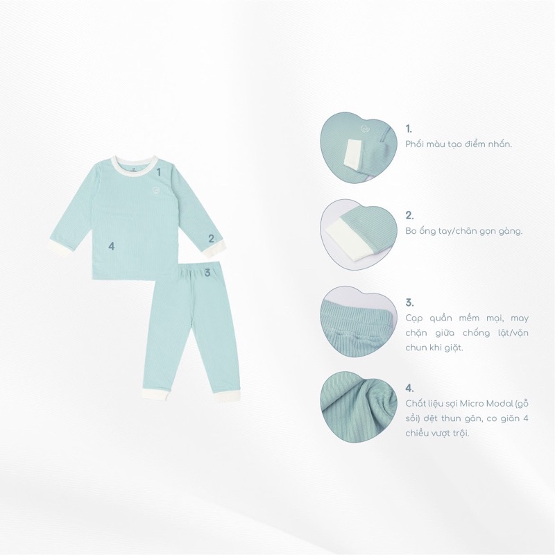 - Bộ dài tay sale Bu molist thu đông cho bé