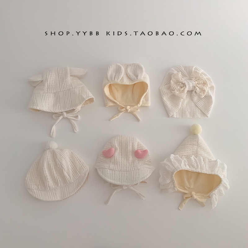 Mũ Thắt Dây Kiểu Hàn Quốc Dễ Thương Bảo Vệ Tai Cho Bé Sơ Sinh