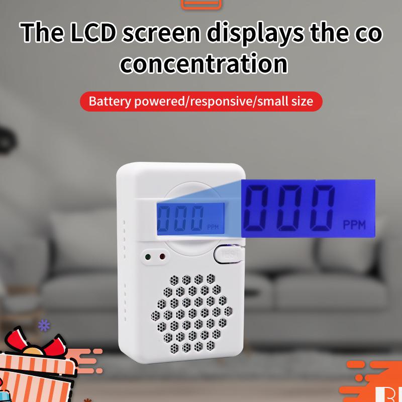 Co gas Cảm Ứng Âm Thanh Đèn Cảnh Báo Rò Rỉ Chạy Pin Cho Nhà