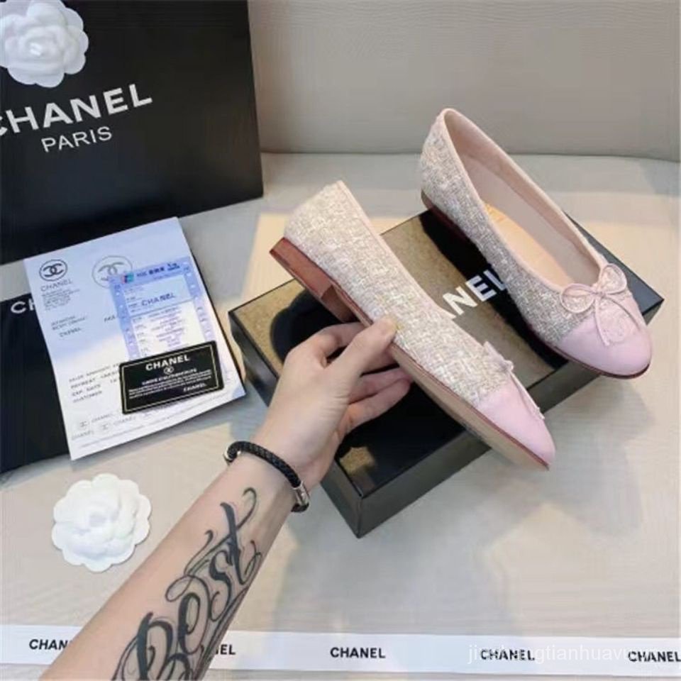 Giày Búp Bê Da Thật Mũi Tròn Thời Trang Mới Năm 2021 Cho Nữ