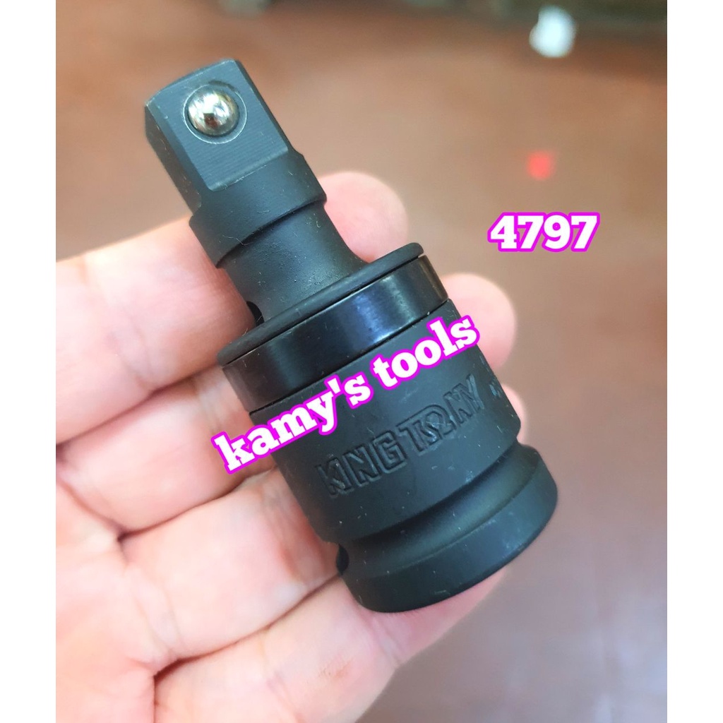 Đầu lắc léo đen có bi 1/2 inch Kingtony model 4797 dài 65mm