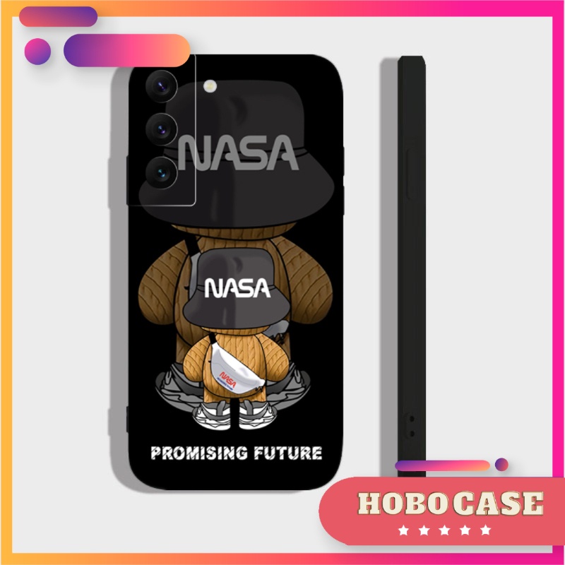 Ốp lưng Samsung Galaxy S21, S21 Plus, S21 FE, S22, S22 Plus  cạnh viền vuông, có bảo vệ camera in hình NASA