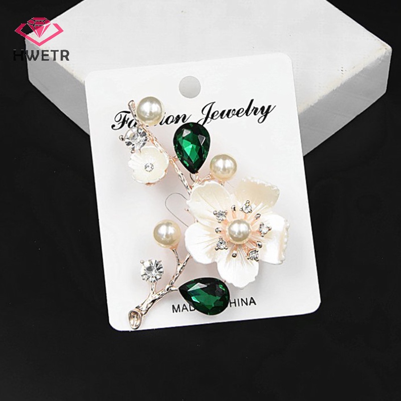 Ghim Cài Áo Hình Hoa Đính Ngọc Trai Nhân Tạo Thời Trang Mới