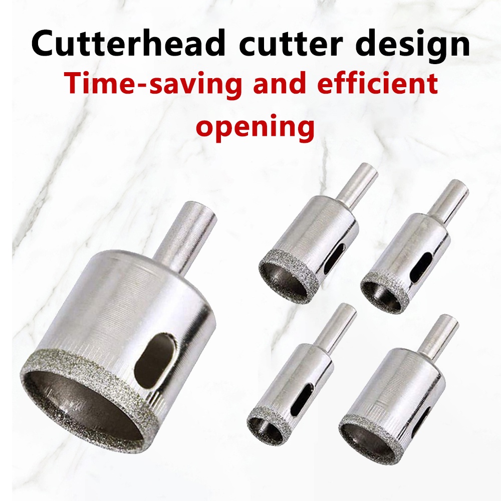 Voktta Bộ 10 Mũi Khoan Kính 6mm-32mm Mạ Kim Cương Tiện Dụng bits