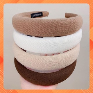 Cài tóc vải màu trơn kiểu dáng thời trang hàn quốc