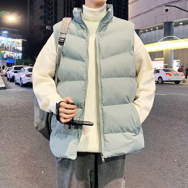 Áo Khoác Phao Sát Nách Chất Liệu Dày Dặn Giữ Ấm Thời Trang Thu Đông Cho Nam size m-5xl Lưng