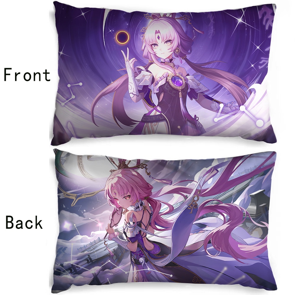 Vỏ Gối Chữ Nhật Hai Mặt In Hình anime honkai Starrail fuxuan Sakura