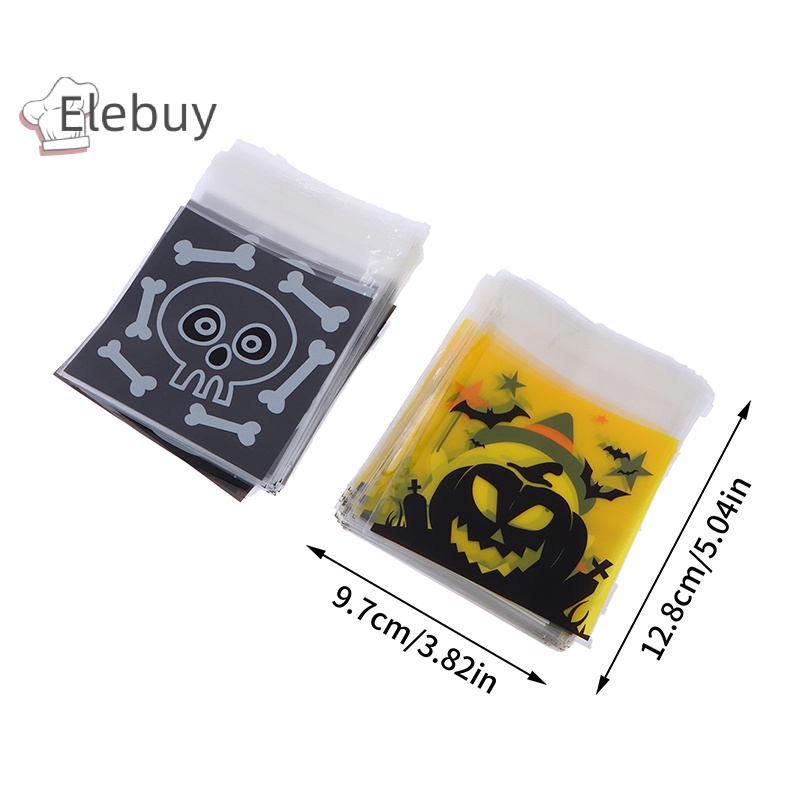 Set 100 Túi Nhựa Đựng Bánh Kẹo Tự Dính Trang Trí halloween