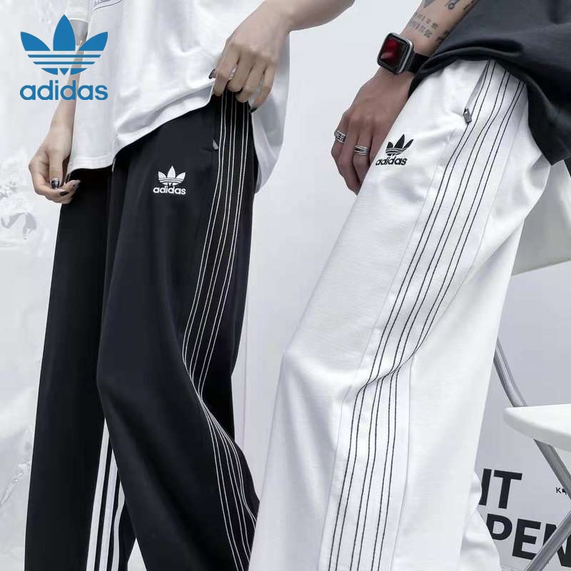 Quần Thể Thao Ống Rộng Thêu logo adidas 100% Chính Hãng 260g Thời Trang Cho Nam Và Nữ