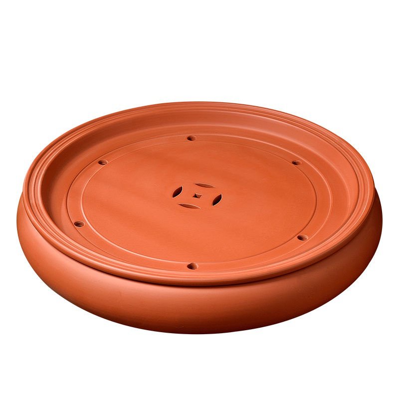 Khay Trà Bằng Đất Sét Tròn Nhỏ Màu Tím Truyền Thống Gia Đình chaozhou zhuni