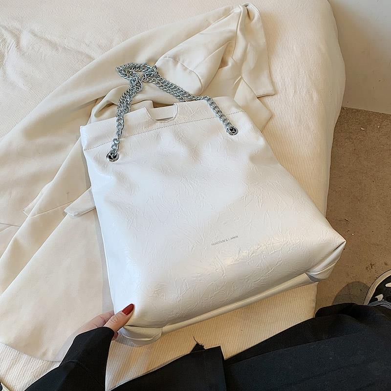 Túi Xách Da pu Cỡ Lớn Phối Dây Xích Thời Trang 2023 Cho Nữ