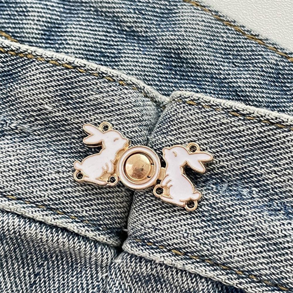 1 Cặp Nút Thắt Eo Bằng Kim Loại Có Thể Điều Chỉnh Phong Cách vintage Dành Cho Quần Áo a2f7