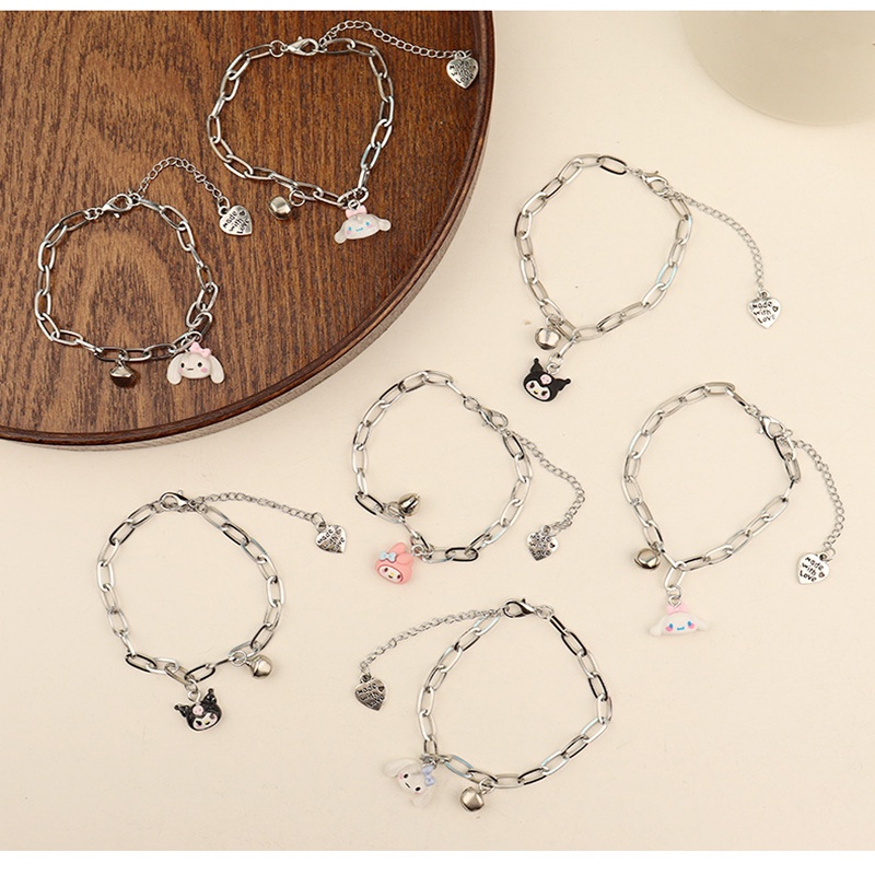 Sanrio Vòng Đeo Tay Họa Tiết kuromi cinnamoroll Dễ Thương Tùy Chỉnh Thời Trang Cho Học Sinh