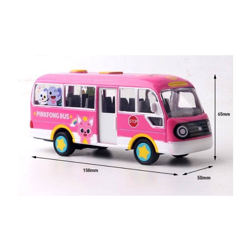 Pinkfong Kindergarten Metal Pullback Bus