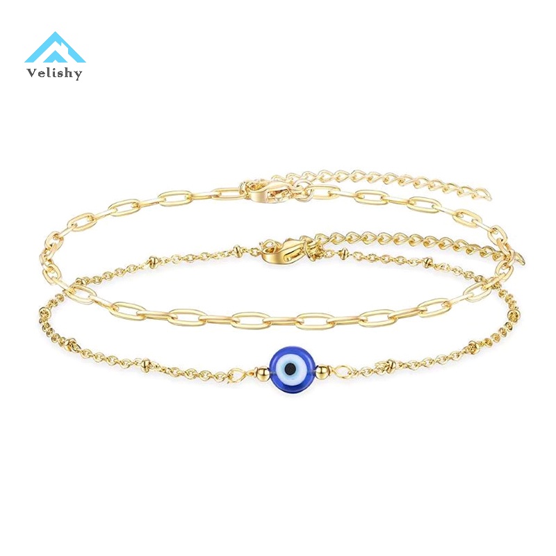 Vòng Tay Mắt Quỷ May Mắn Bằng Đồng Thau May Mắn Cho Nữ