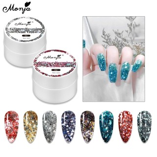 Monja lọ gel sơn móng tay kim tuyến 5ml lấp lánh