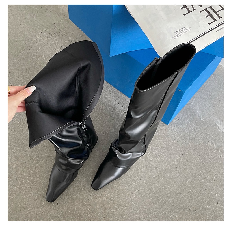 Giày Bốt Cao Gót 7cm Mũi Nhọn Thời Trang Phong Cách Mới 2023
