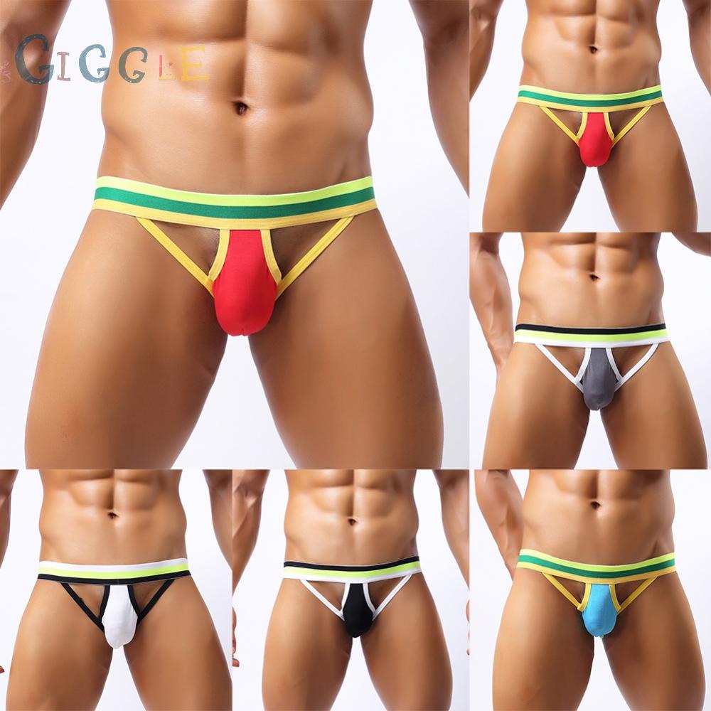 Men Underwear Bikini Breathable Brief Classic Comfortable G-String Low-waisted