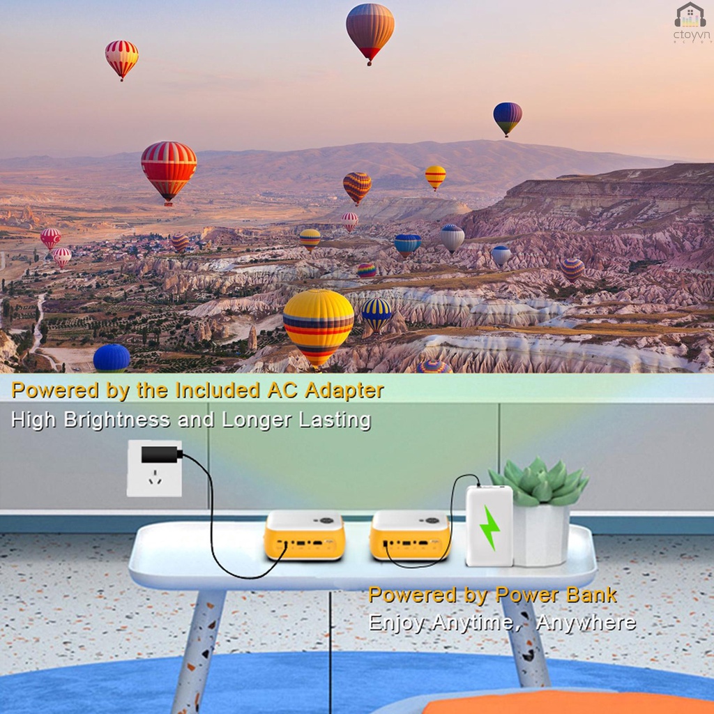 Máy Chiếu a10 mini lcd 1080p Hỗ Trợ Thẻ hd in av usb tf Và Điều Khiển Âm Thanh 3.5mm