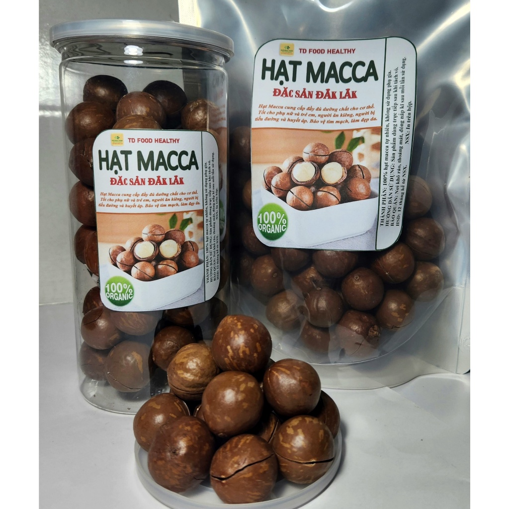 500gram Hạt Macca Đaklak Sấy Ăn Liền Nhà Trồng Loại 1 Gion Ngon Có ATVSTP hạt mắc ca