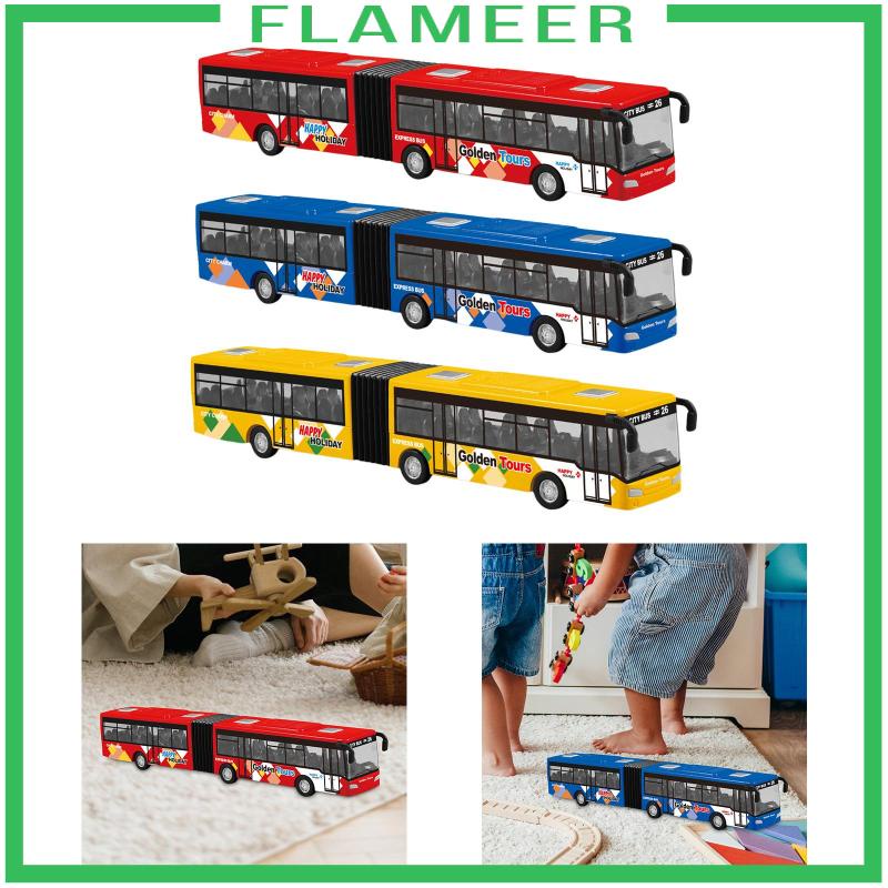 Mô Hình Xe Buýt Đồ Chơi Lưng Dài Có Khớp Nối