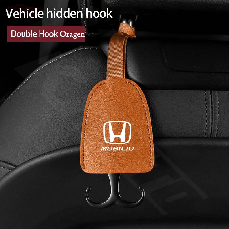 1 Móc Treo Túi Đựng Đồ Bằng Da Ẩn Gắn Ghế Sau Xe Hơi honda city Covci fit jazz hrv brv crv Wrx brio accord lead Mobil type r s