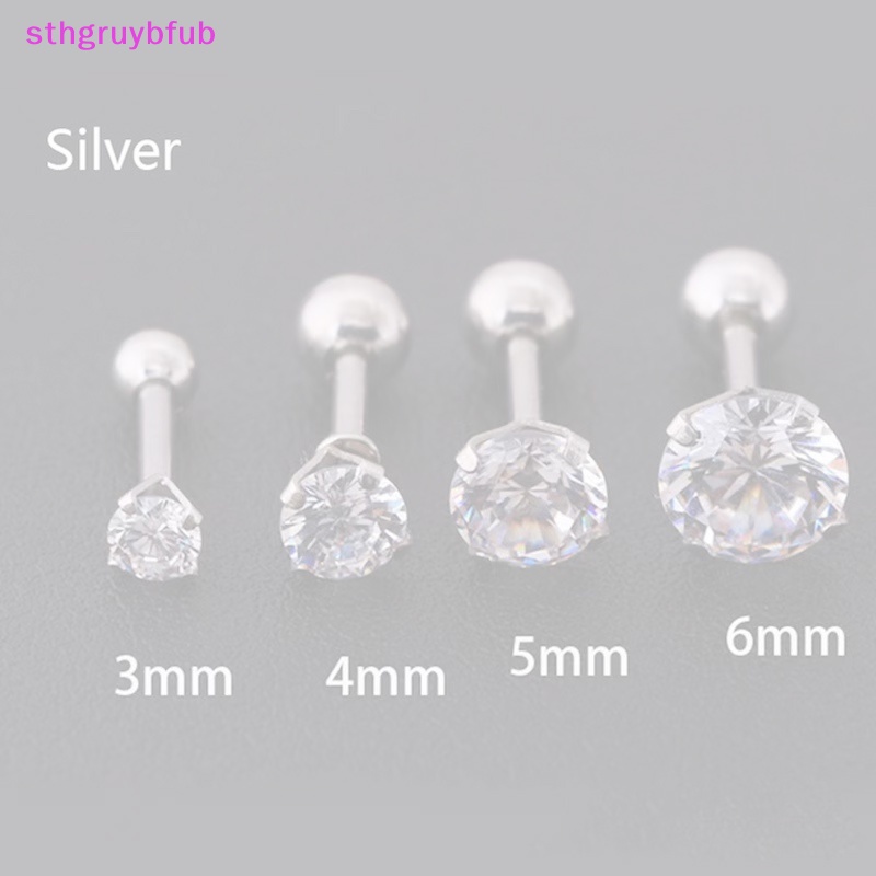 Sthb 1 Bông Tai 4 Chấu Đính Đá Thời Trang Cho Nam / Nữ vn