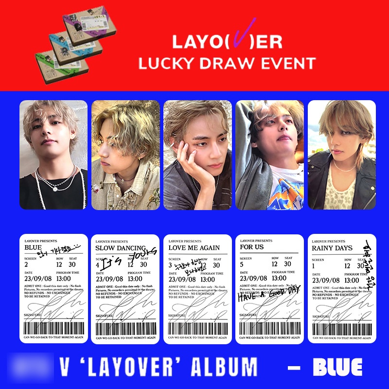 5 Cái / bộ V Album Layover Photocards XANH CHO US Solo LOMO Cards Kim Taehyung BT-S Kpop Bưu Thiếp Bộ Sưu Tập Vận Chuyển Nhanh YM