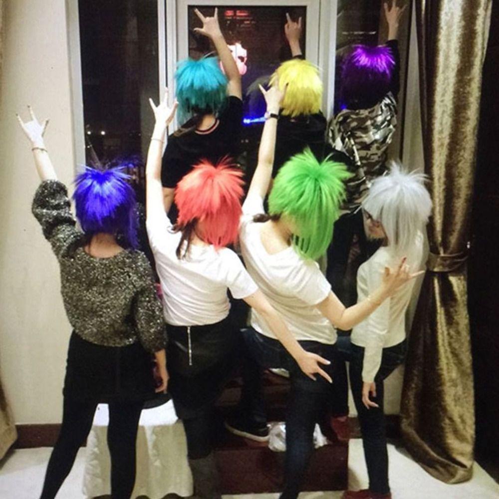 Tóc Giả Hóa Trang Chú Hề Phong Cách punk halloween