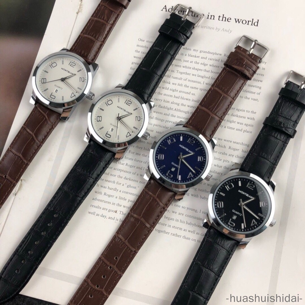 Đồng Hồ Đeo Tay Máy quartz Dây Da Có Lịch Thời Trang Công Sở Cho Nam