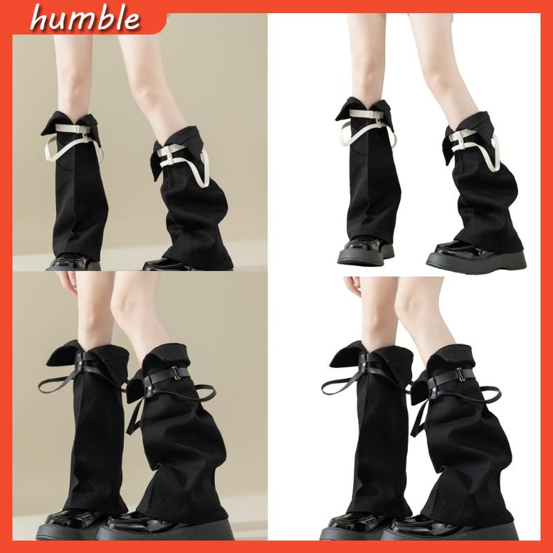 Hum Đôi Vớ Ống Loe Dài harajuku Bằng Da Có Khóa Cài Cá Tính y2k Cho Nữ