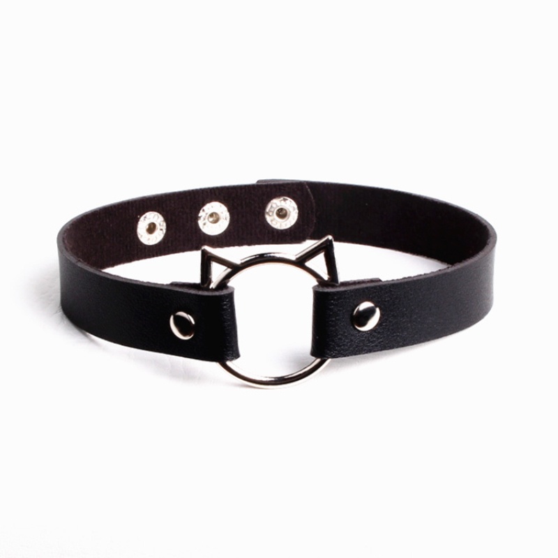 Vòng Cổ choker Da pu Mặt Thánh Giá / Trái Tim / Hoa Hướng Dương Màu Đen Phong Cách harajuku punk Cho Nữ