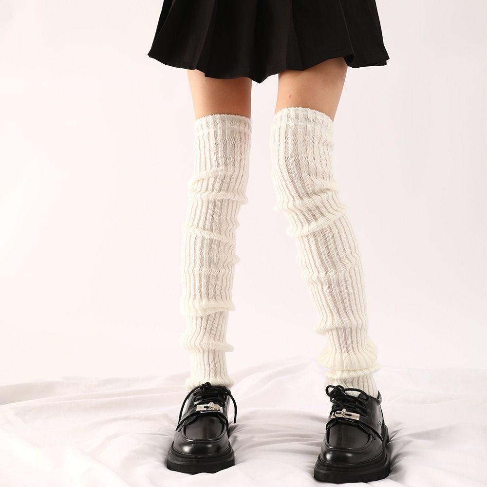 Vớ Dài Dệt Kim 50cm Giữ Ấm Chân Mùa Thu Đông y2k punk gothic Cho Nữ