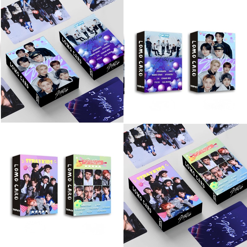 Hộp 30 Tấm Ảnh lomo Card felix i.n seungmin leeknow bangchan kpop straykids