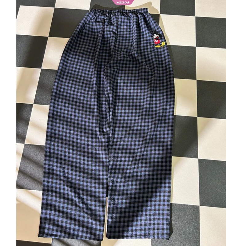 Disney Quần Dài Họa Tiết Chuột Mickey Phong Cách Harajuku Đáng Yêu Dành Cho Nữ