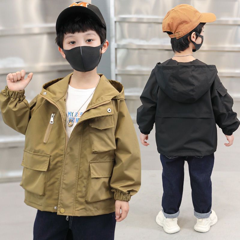 Áo Khoác Gió Dáng Rộng Thời Trang Xuân Thu 2023 Cho Bé Trai
